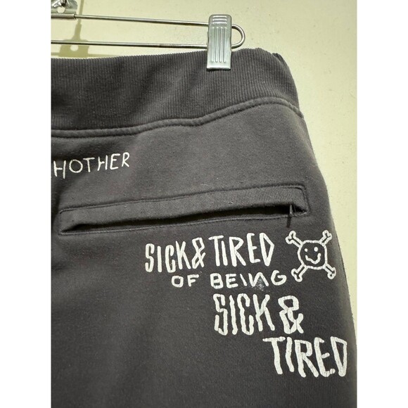 NINTH HALL SCRIBBLES DARK GREY JOGGER SWEATPANTS LARGE - Picture 5 of 6